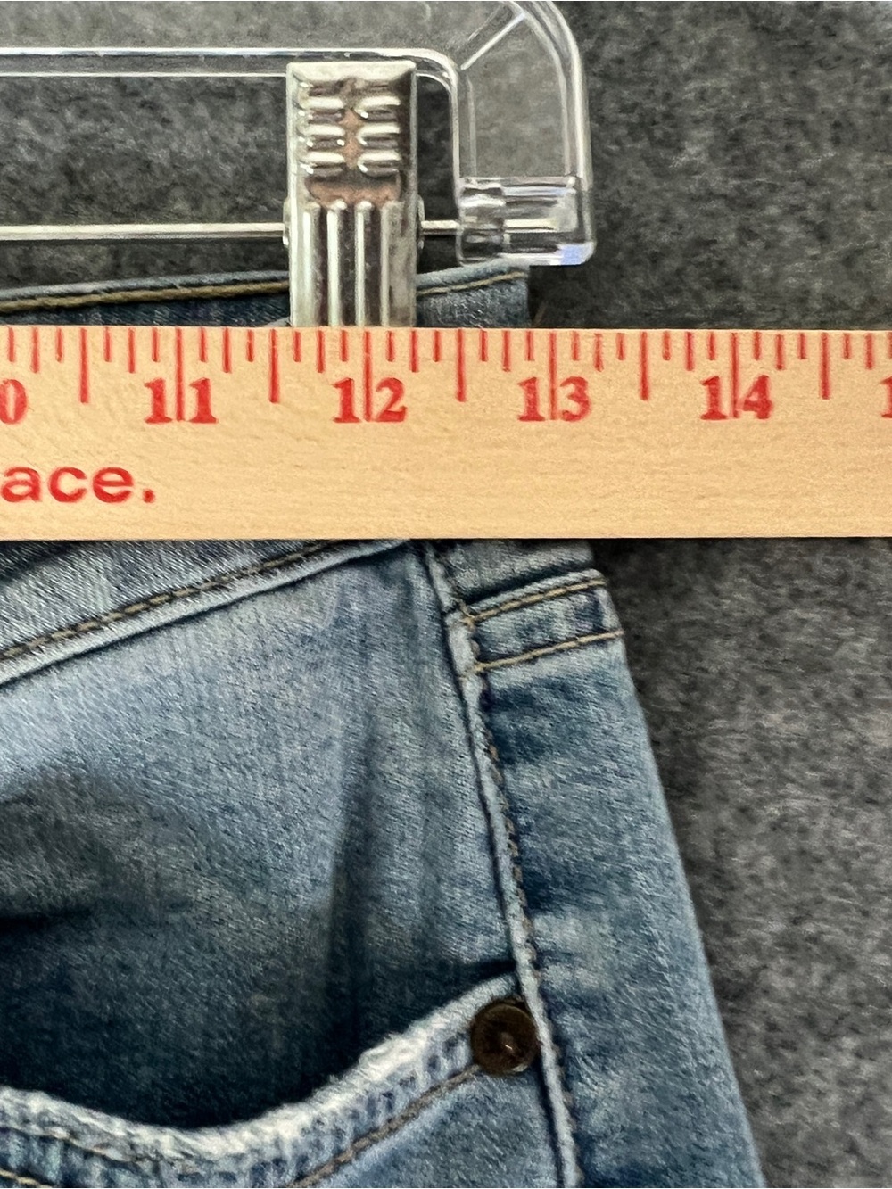JUST BLACK USA Wide Leg Crop Jeans Light Wash Whiskered Raw Hem Stretch Size 24 - Picture 11 of 16